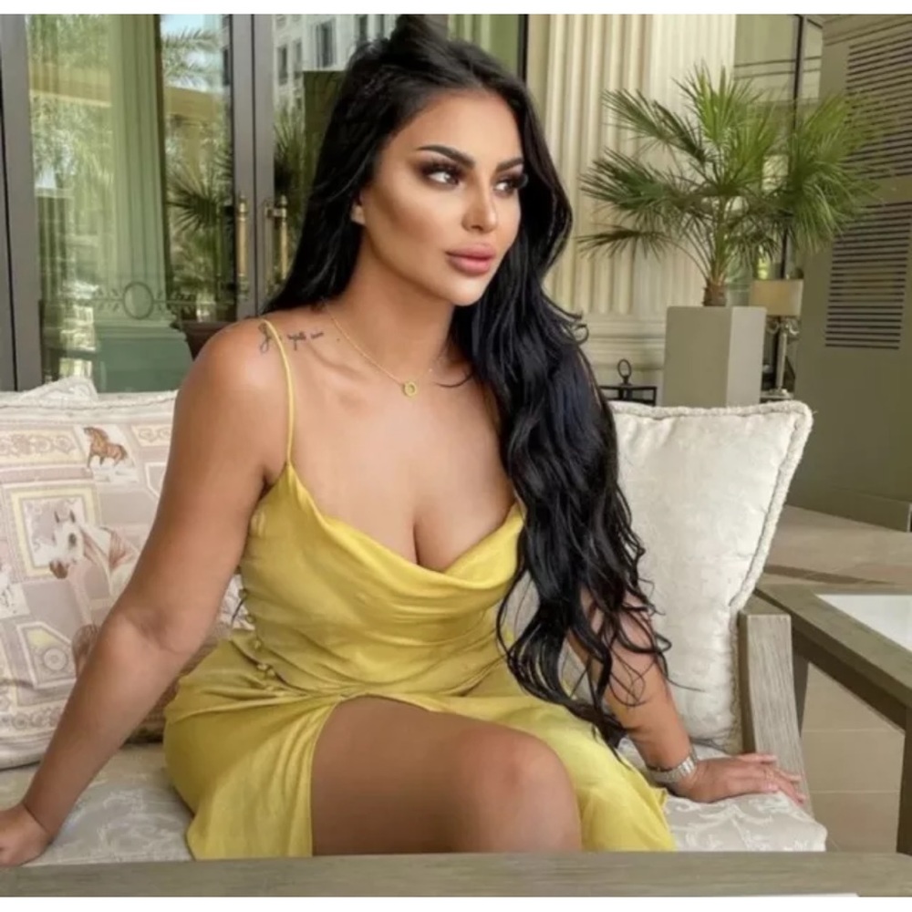 Zara mustard satin effect blogger dress - Picture 7 of 13